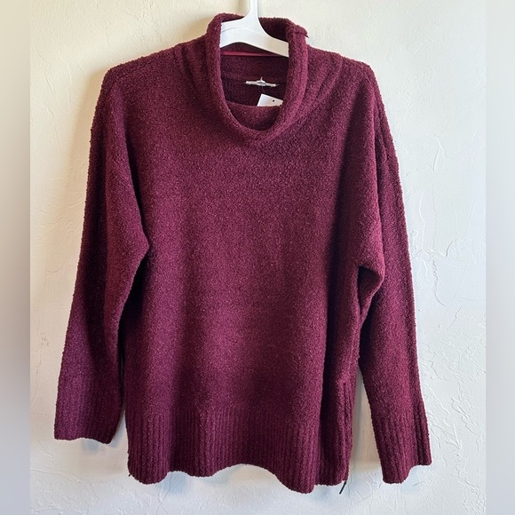 Westbound Sweaters - NWT Westbound Deep Red Wine Wool Blend Pullover Cowl Neck Cozy Sweater Sz 1X